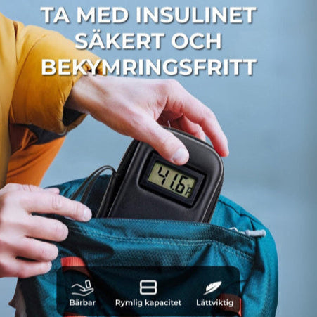 Insulinkylväska med temperaturvisning