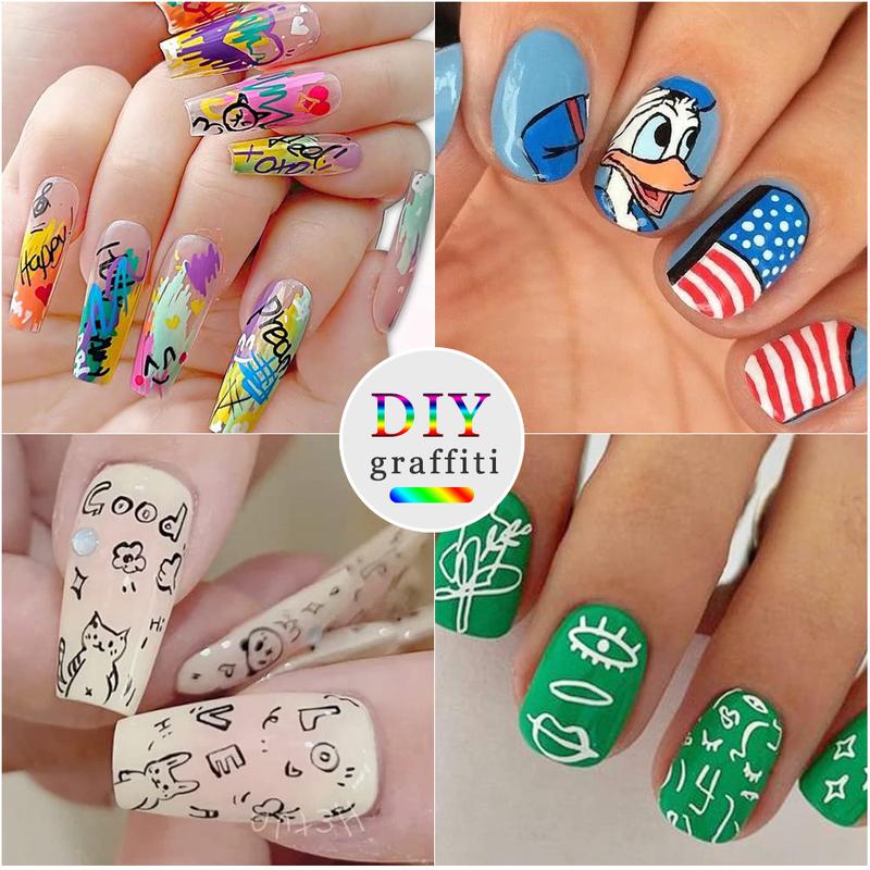 12 färger Nail Art Pen Set