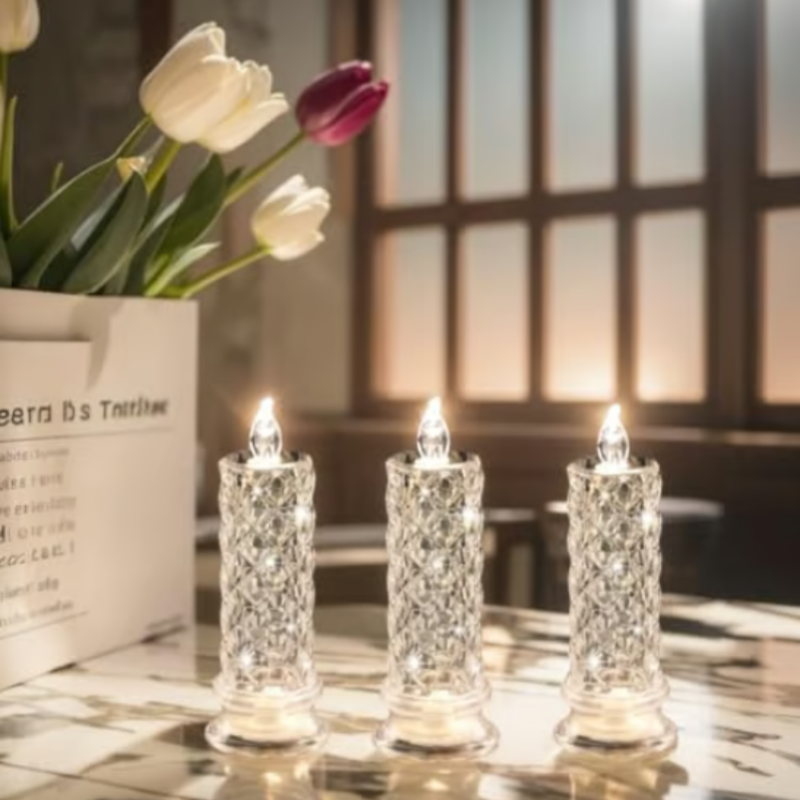 Romantiska batteridrivna LED flamlösa ljus