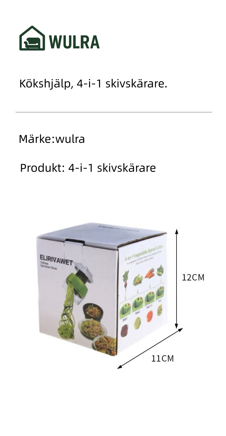 4-i-1 Grönsaksskärare