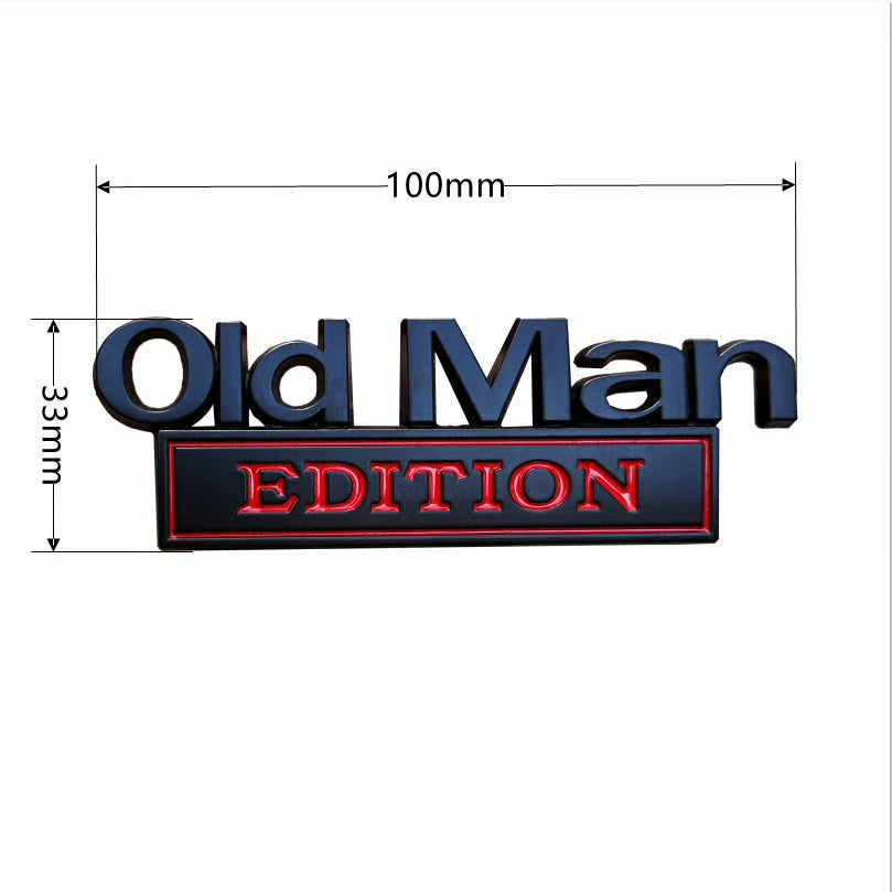 Old Man Edition Bil Emblem