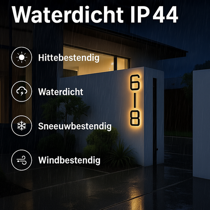 Vattentäta LED-husnummer för utomhusbruk